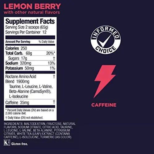 GU Energy Roctane Ultra Endurance Energy Drink Mix, Lemon Berry, 1.72 lb - TrustMedUSA