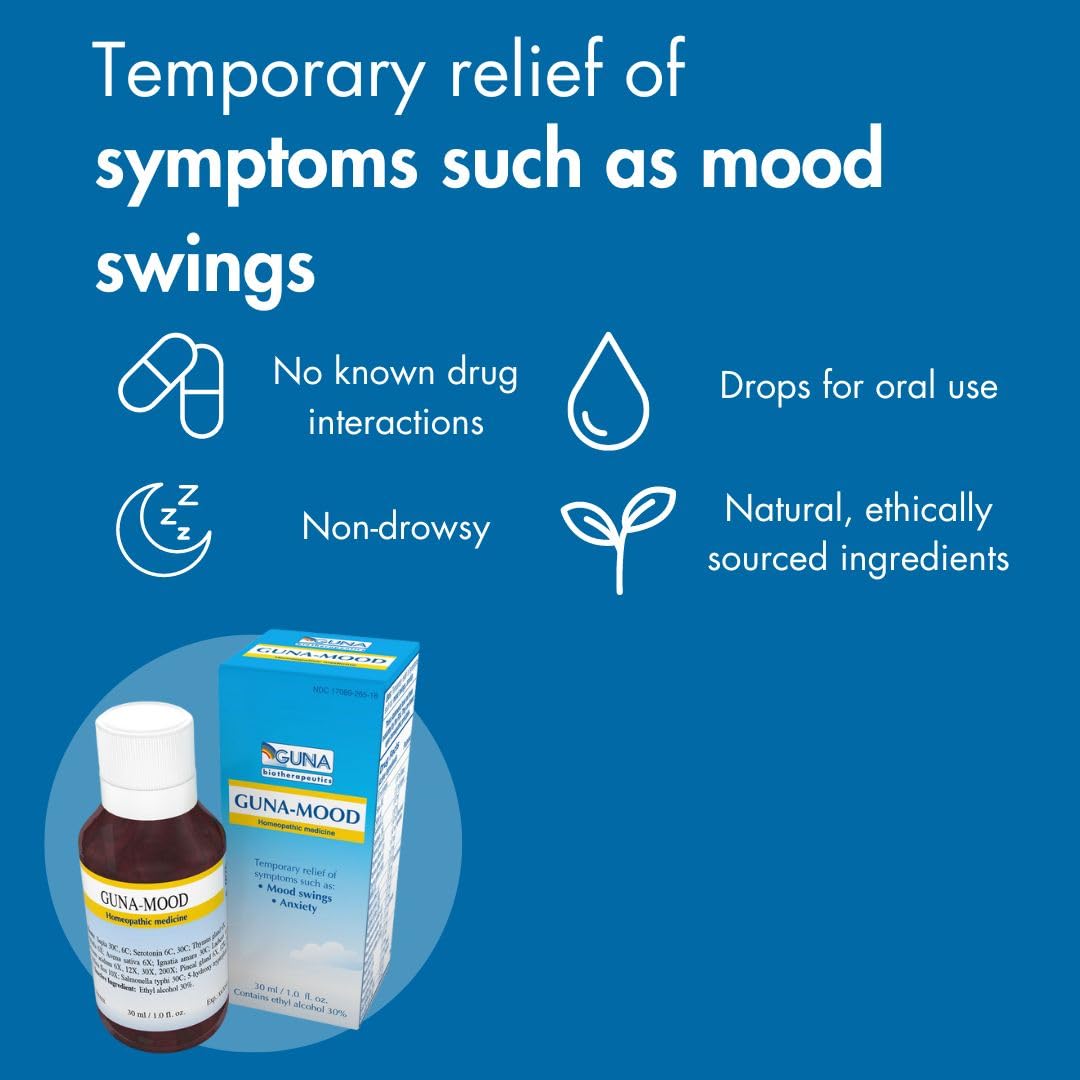 Guna Mood Natural Homeopathic Relaxation Aid - 1 Ounce - Maple Wellness Supplements