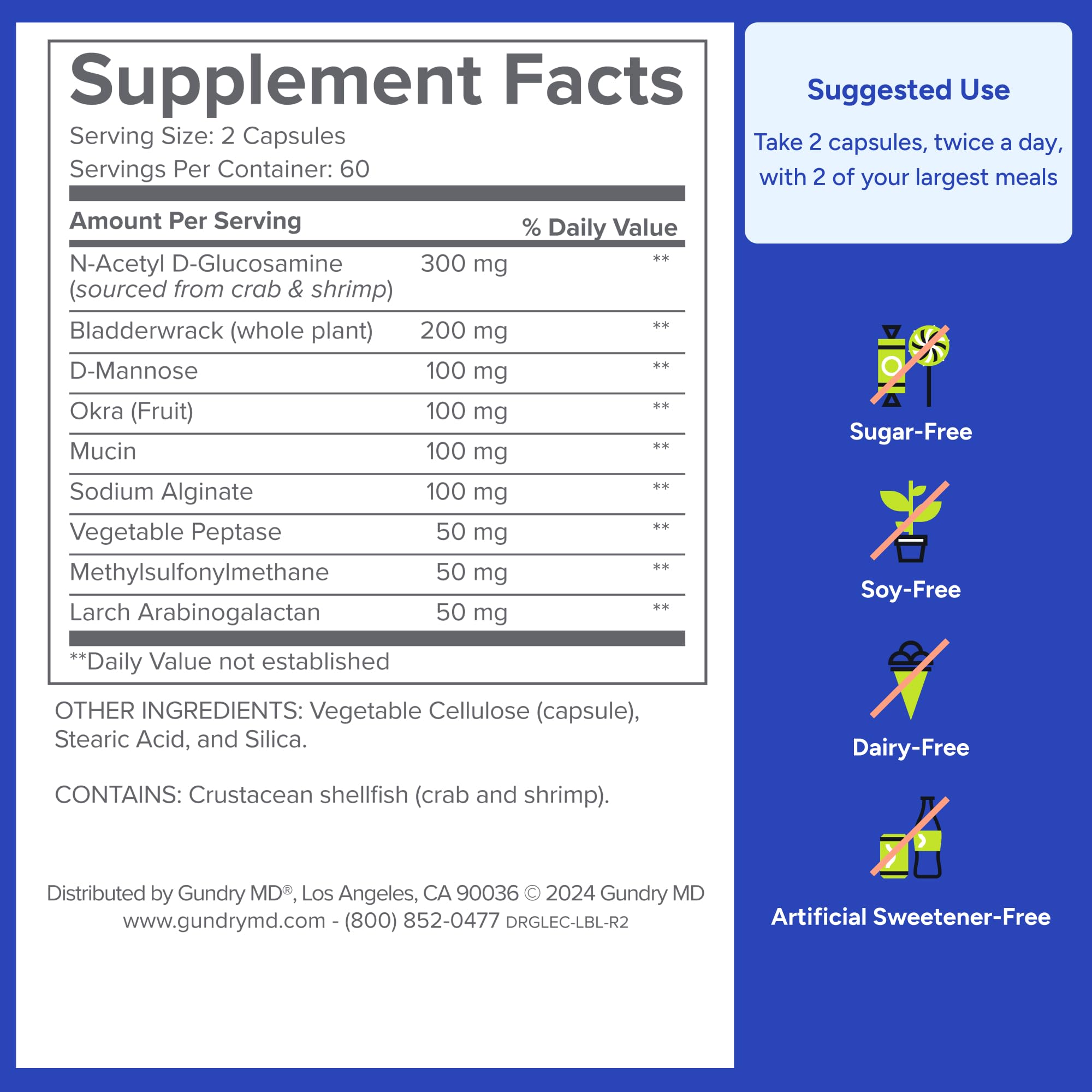 Gundry MD® Lectin Shield, Gut Health and Digestion Supplement, Helps Block Potentially Harmful Lectins, Supports Digestive Comfort - TrustMedUSA