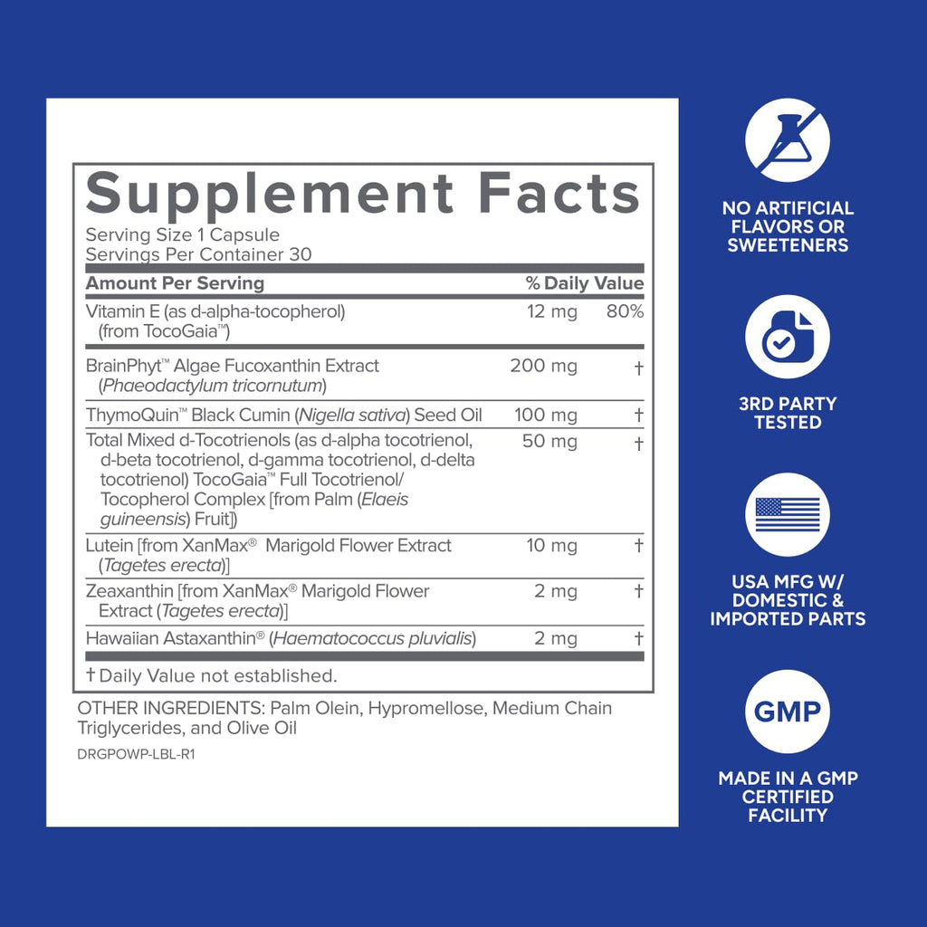 Gundry MD Power Phenols Brain Health Supplement for Cognition, Focus, Motivation, Productivity, and Energy - (30 Servings) - TrustMedUSA