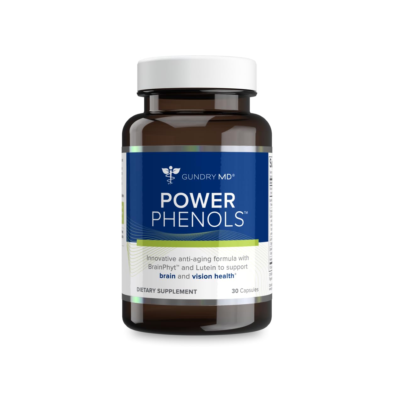 Gundry MD Power Phenols Brain Health Supplement for Cognition, Focus, Motivation, Productivity, and Energy - (30 Servings) - TrustMedUSA