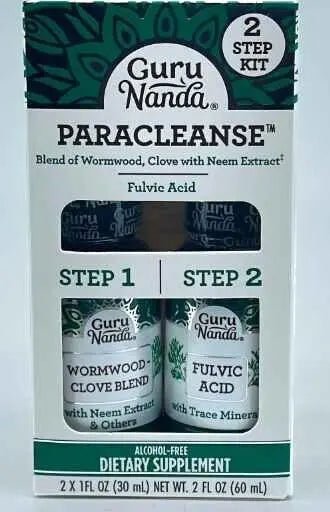 GuruNanda Paracleanse with Wormwood, Clove & Fulvic Acid with Neem Extract - 2 Step - TrustMedUSA
