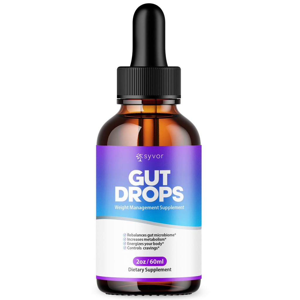 Gut Drops, Official Gut Drops Liquid Supplement Advanced All Natural Vitamin Formula, GutDrop Maximum Strength Biome Support for Health Energy and Wellness Support for Men and Women (30 Servings) - TrustMedUSA