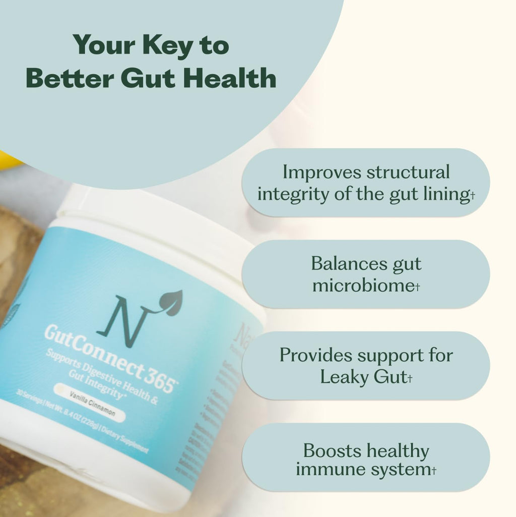 GutConnect 365 Gut Health Superfood Powder | Formulated With Slippery Elm Bark & L Glutamine | Vegan Certified | Allergen Free | Non-GMO | Soy Free | Made in the USA | 30 Servings – Vanilla Cinnamon - TrustMedUSA