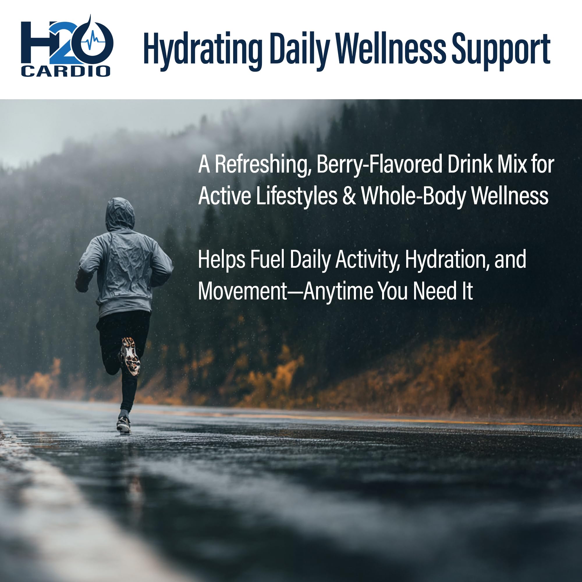 H2O Cardio | Nitric Oxide Supplement Drink | Wellness & Hydration Support | Arginine & Citrulline Powder | Berry Flavored Drink Mix for Daily Activity | Net Wt. 3.35 Ounces - TrustMedUSA