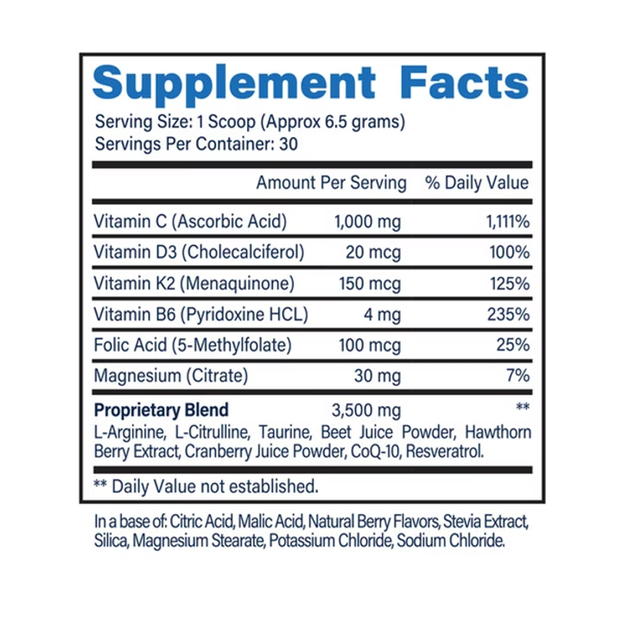 H2O Cardio | Nitric Oxide Supplement Drink | Wellness & Hydration Support | Arginine & Citrulline Powder | Berry Flavored Drink Mix for Daily Activity | Net Wt. 3.35 Ounces - TrustMedUSA