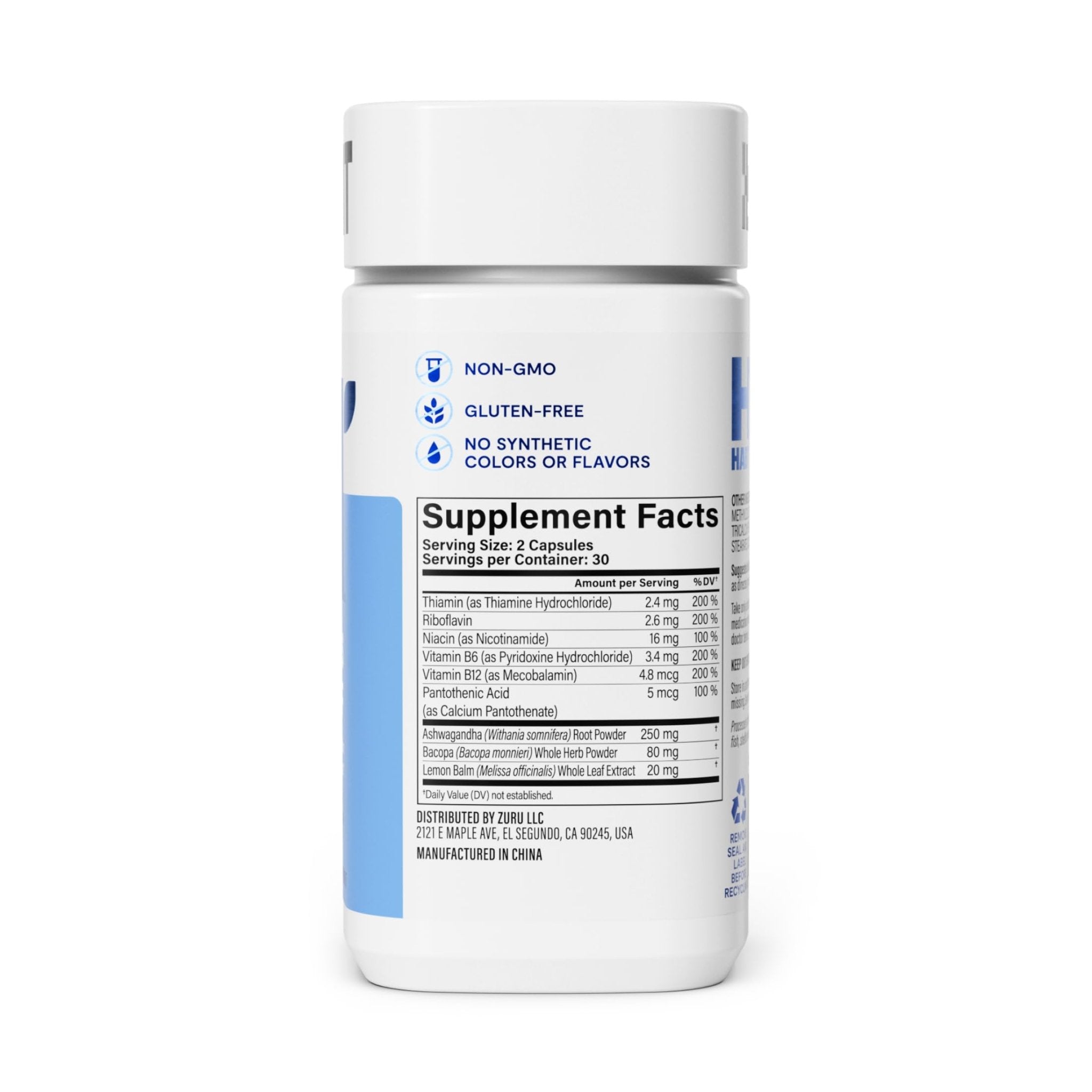 Habit Stress Relief Supplement (60 Capsules) - New Look, Supports Relaxation & Mood Balance, Vitamin B, Adaptogens, Lemon Balm, Calming, Vegan, Non-GMO (1 Pack) - TrustMedUSA