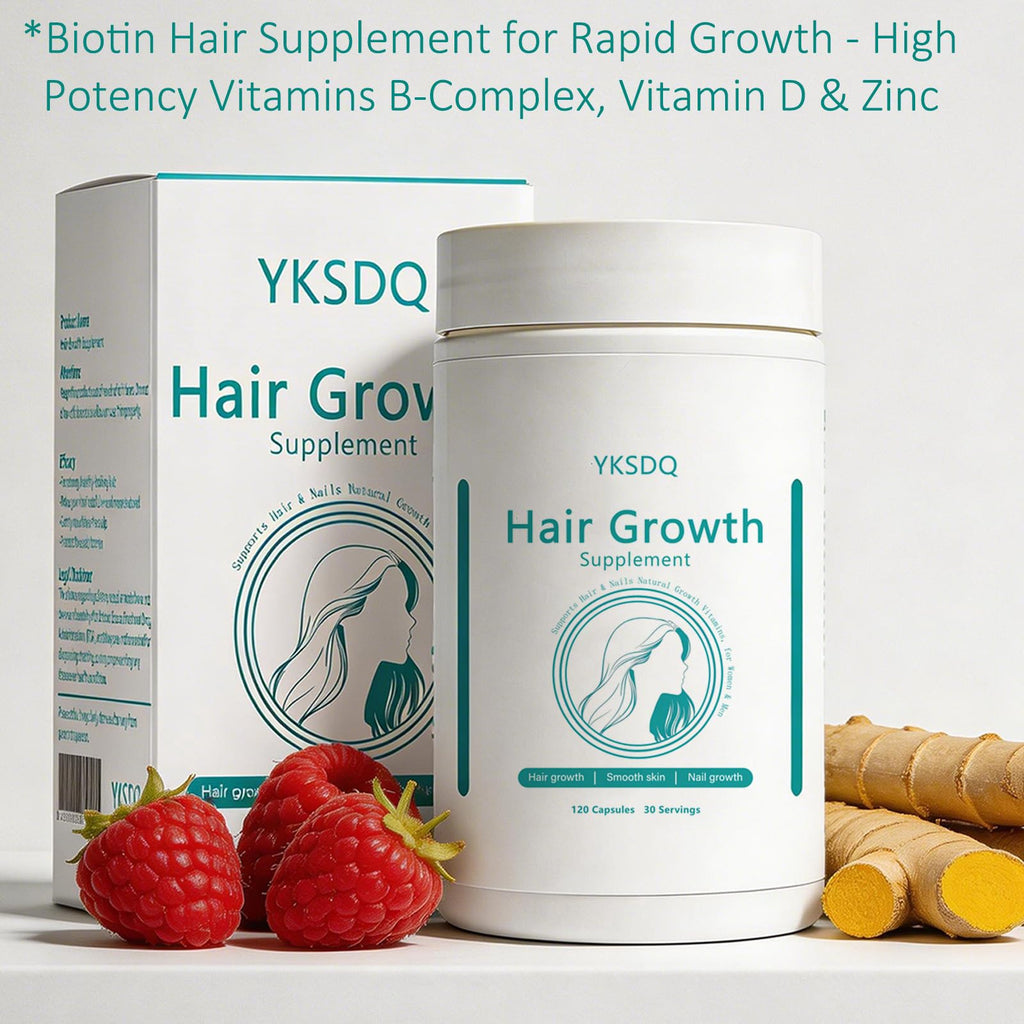 Hair Growth Biotin 10000mcg Supplement with Vitamins A C D E & Calcium - 30-in-1 Formula for Hair & Nails Support, for Women & Men, 30 Servings (1) - TrustMedUSA