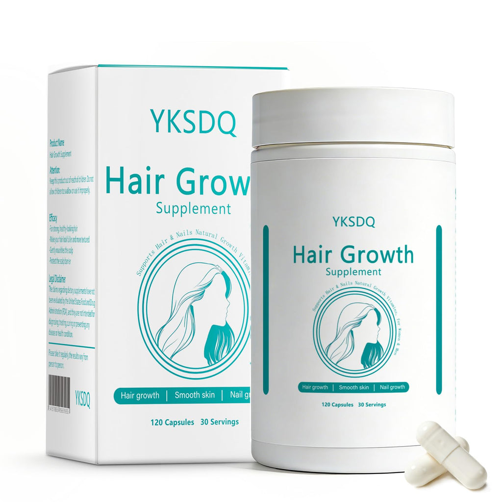 Hair Growth Biotin 10000mcg Supplement with Vitamins A C D E & Calcium - 30-in-1 Formula for Hair & Nails Support, for Women & Men, 30 Servings (1) - TrustMedUSA