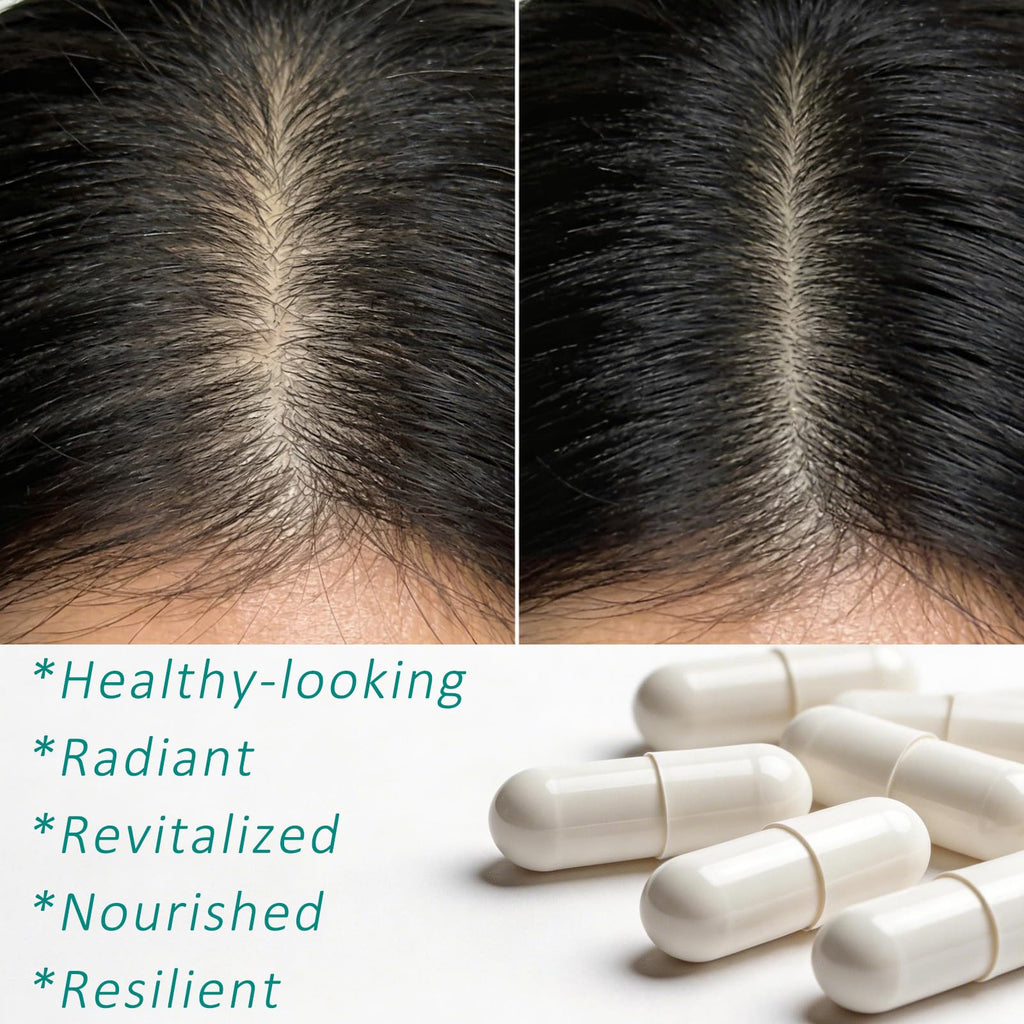 Hair Growth Biotin 10000mcg Supplement with Vitamins A C D E & Calcium - 30-in-1 Formula for Hair & Nails Support, for Women & Men, 30 Servings (1) - TrustMedUSA