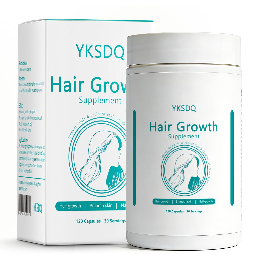Hair Growth Biotin 10000mcg Supplement with Vitamins A C D E & Calcium - 30-in-1 Formula for Hair & Nails Support, for Women & Men, 30 Servings (1) - TrustMedUSA