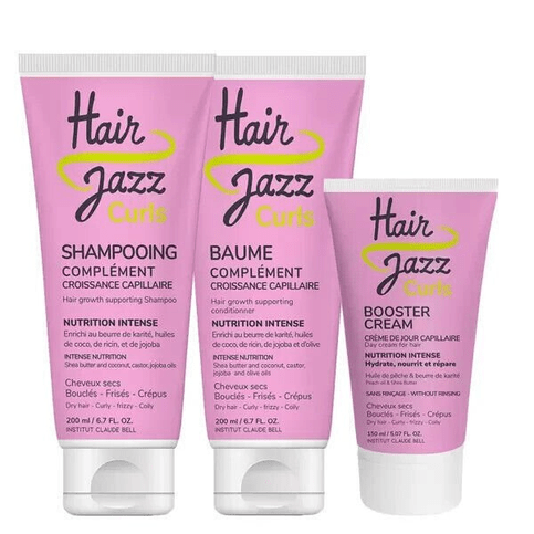 HAIR JAZZ - CURLS MAXI - SHAMPOO + BAUME + CREAM BOOSTER - CURLS ROUTINE - TrustMedUSA