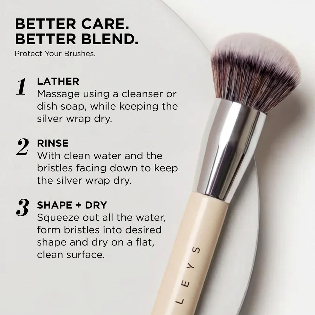 Haleys Beauty Kabuki Foundation Brush For Applying Powder, Foundation, Bronzer, Blush, and Mineral Make up, Soft Bristles, Seamless Blending, Makeup Brushes Essential, Vegan & Cruelty Free - TrustMedUSA