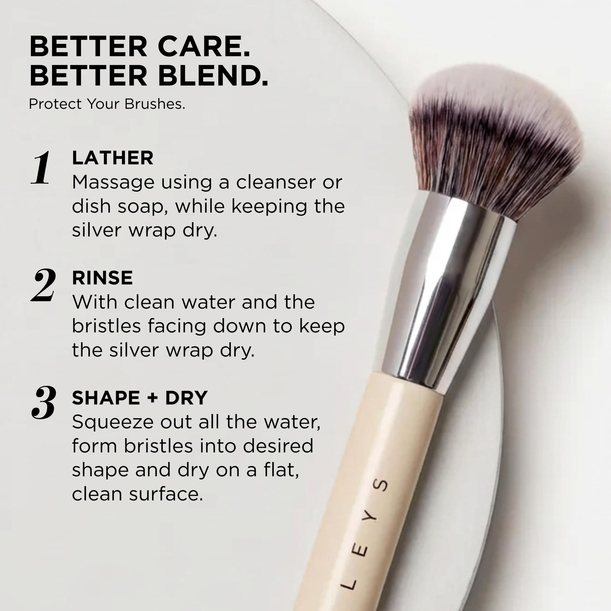 Haleys Beauty Kabuki Foundation Brush For Applying Powder, Foundation, Bronzer, Blush, and Mineral Make up, Soft Bristles, Seamless Blending, Makeup Brushes Essential, Vegan & Cruelty Free - TrustMedUSA