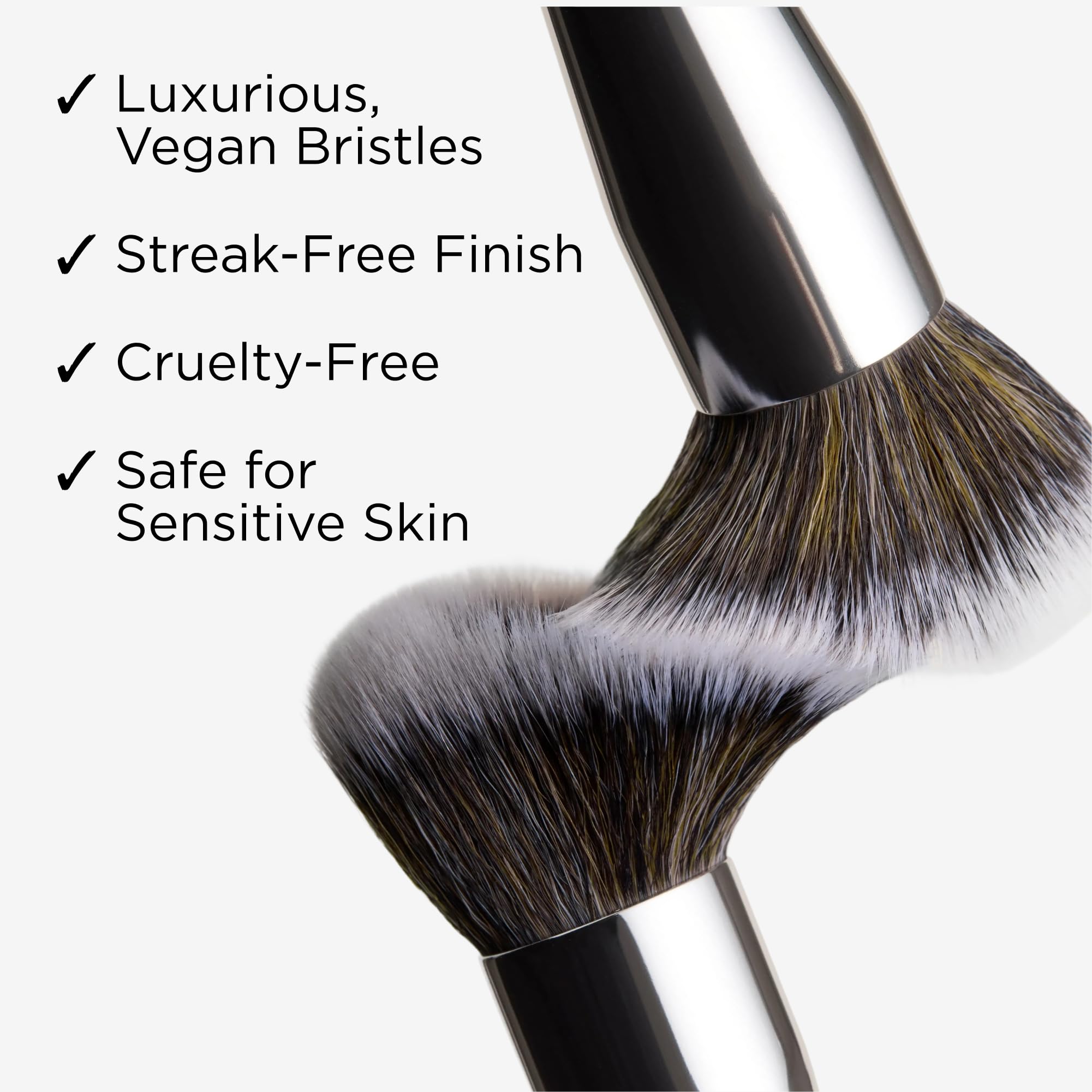Haleys Beauty Kabuki Foundation Brush For Applying Powder, Foundation, Bronzer, Blush, and Mineral Make up, Soft Bristles, Seamless Blending, Makeup Brushes Essential, Vegan & Cruelty Free - TrustMedUSA