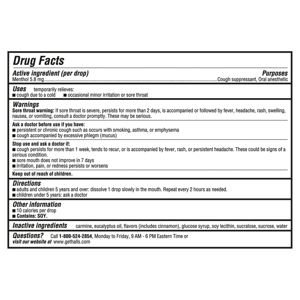 HALLS Cough and Throat Relief Cherry Cough Drops, Bulk Pack, 200 Drops - Maple Wellness Supplements