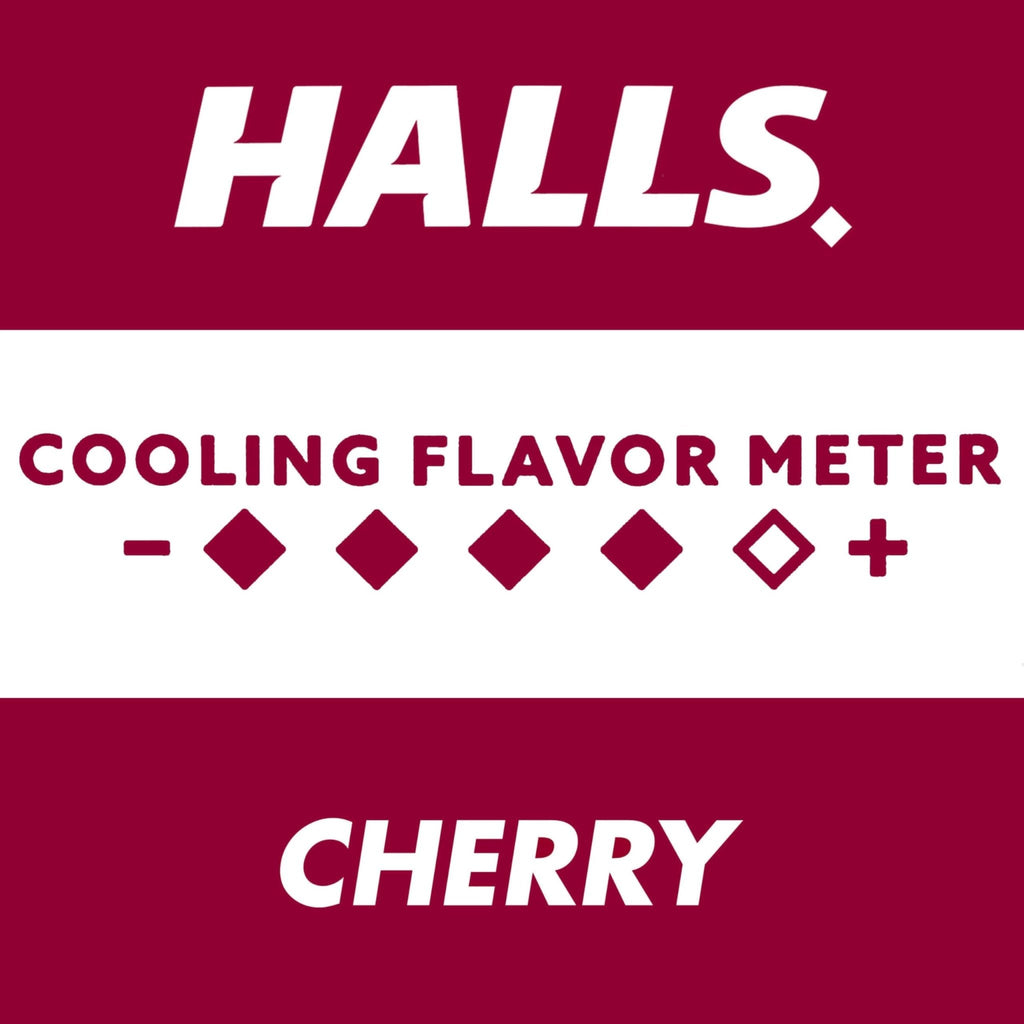 HALLS Cough and Throat Relief Cherry Cough Drops, Bulk Pack, 200 Drops - Maple Wellness Supplements