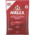 HALLS Cough and Throat Relief Cherry Cough Drops, Bulk Pack, 200 Drops - Maple Wellness Supplements