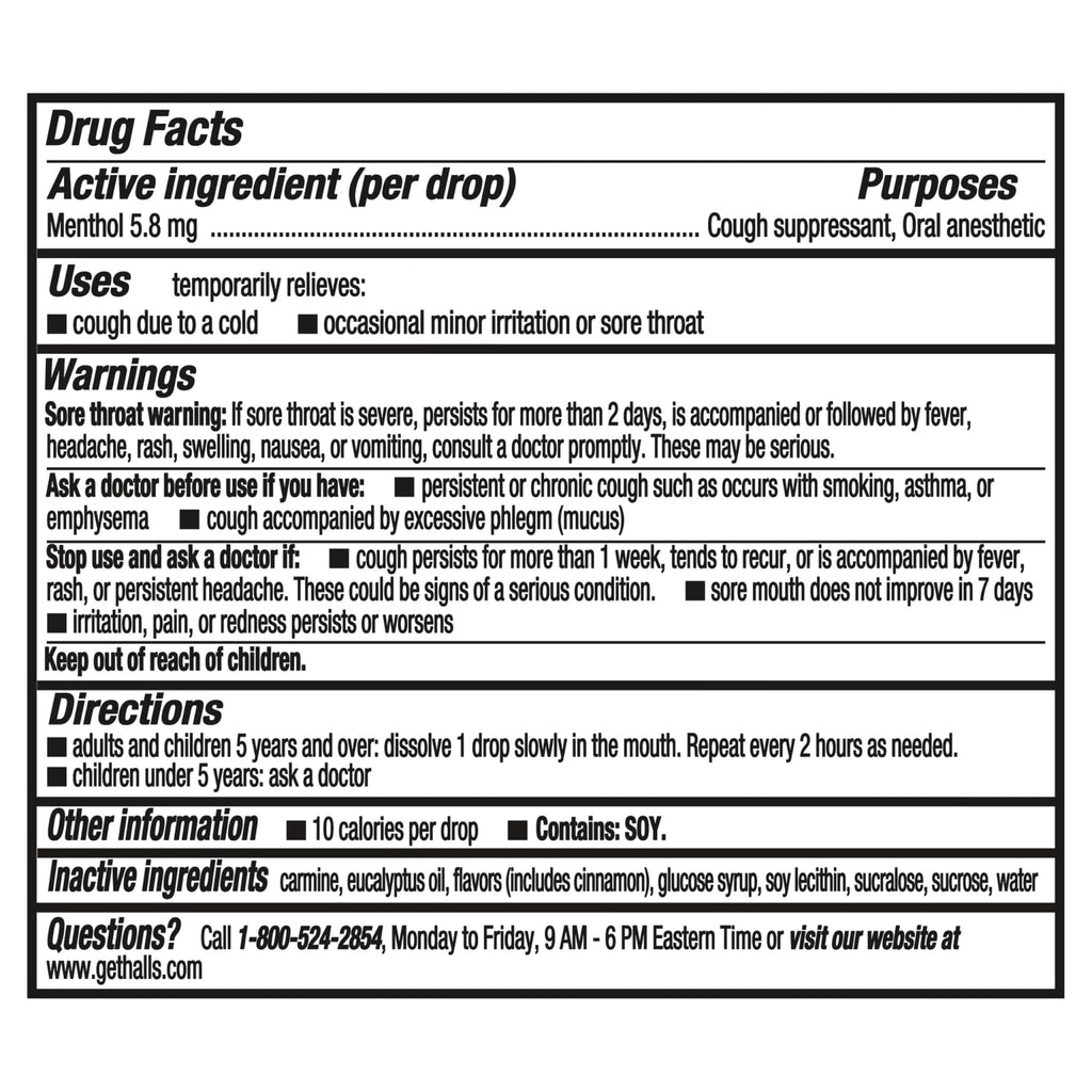 Halls Cough and Throat Relief Cherry Cough Drops, Bulk Pack, 250 Drops - Maple Wellness Supplements