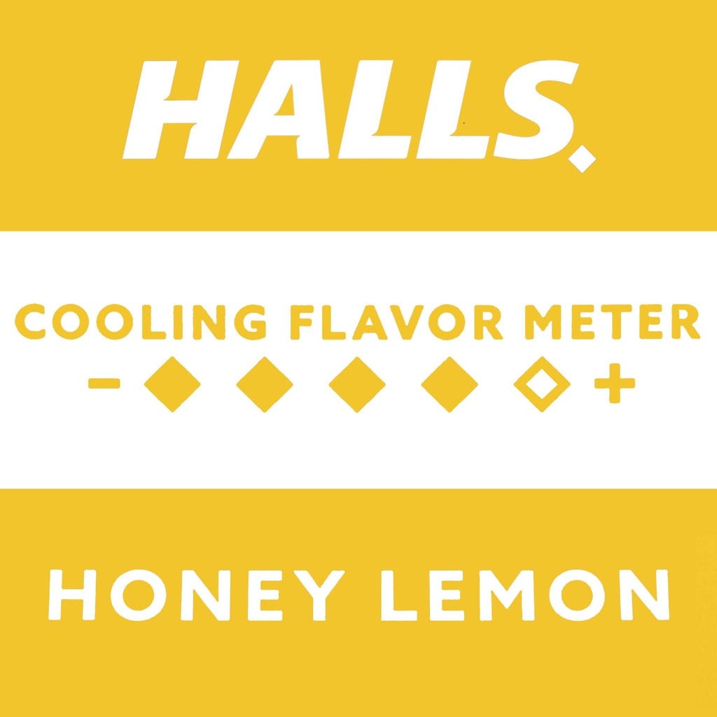 HALLS Cough and Throat Relief Honey Lemon Cough Drops, 30 Drops - Maple Wellness Supplements