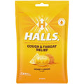 HALLS Cough and Throat Relief Honey Lemon Cough Drops, 30 Drops - Maple Wellness Supplements