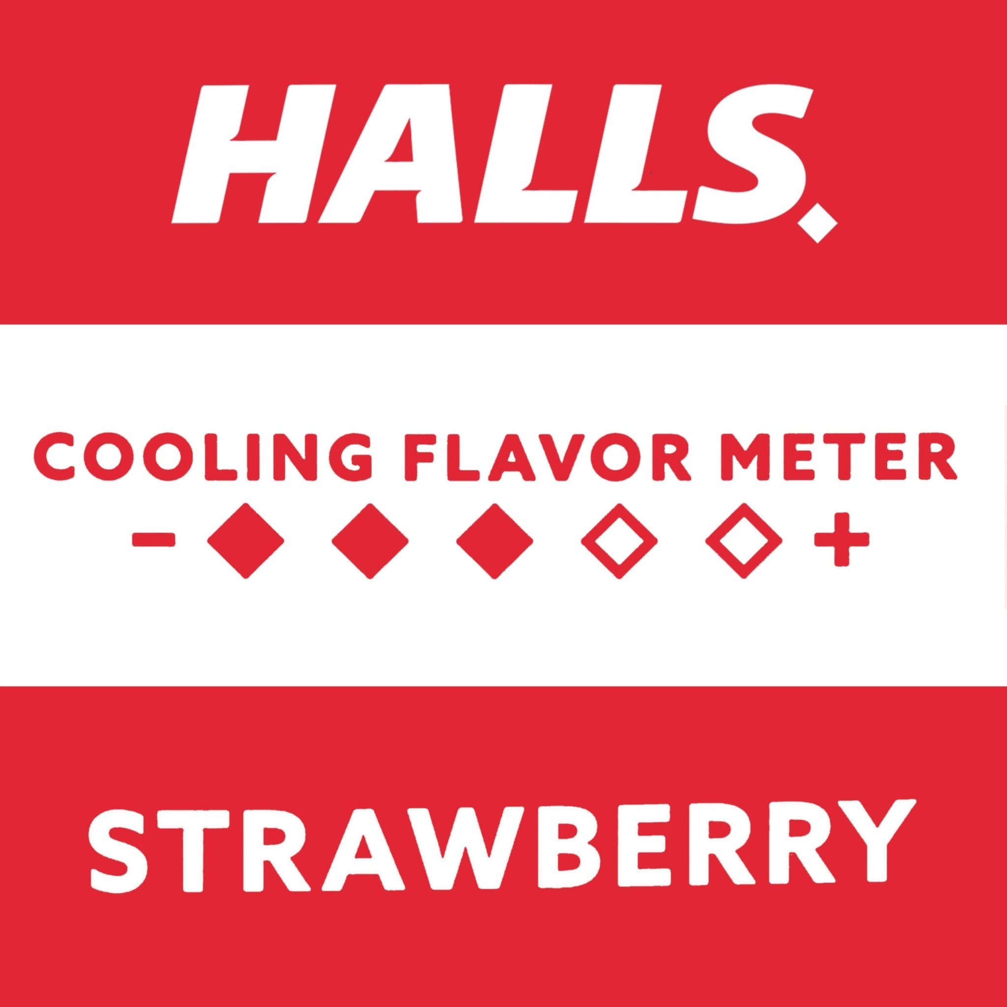 HALLS Throat Relief Strawberry Cough Drops, Value Pack, 80 Drops - Maple Wellness Supplements