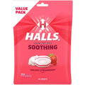 HALLS Throat Soothing Creamy Strawberry Throat Drops, 70 Drops - Maple Wellness Supplements