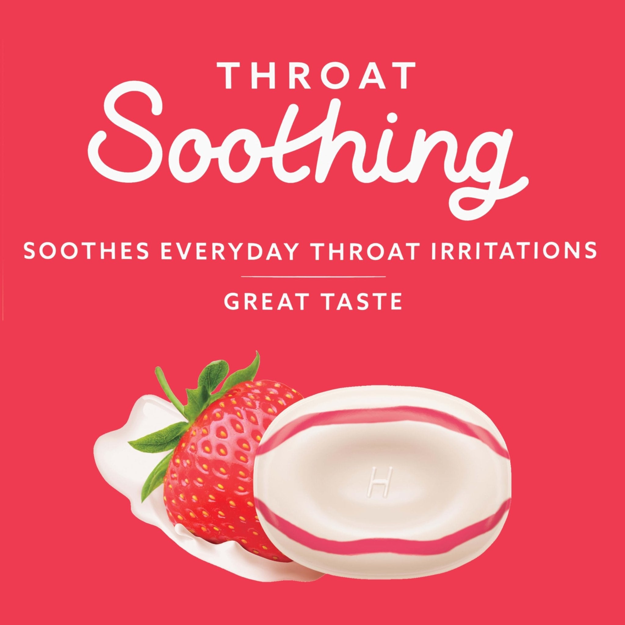HALLS Throat Soothing Creamy Strawberry Throat Drops, 70 Drops - Maple Wellness Supplements