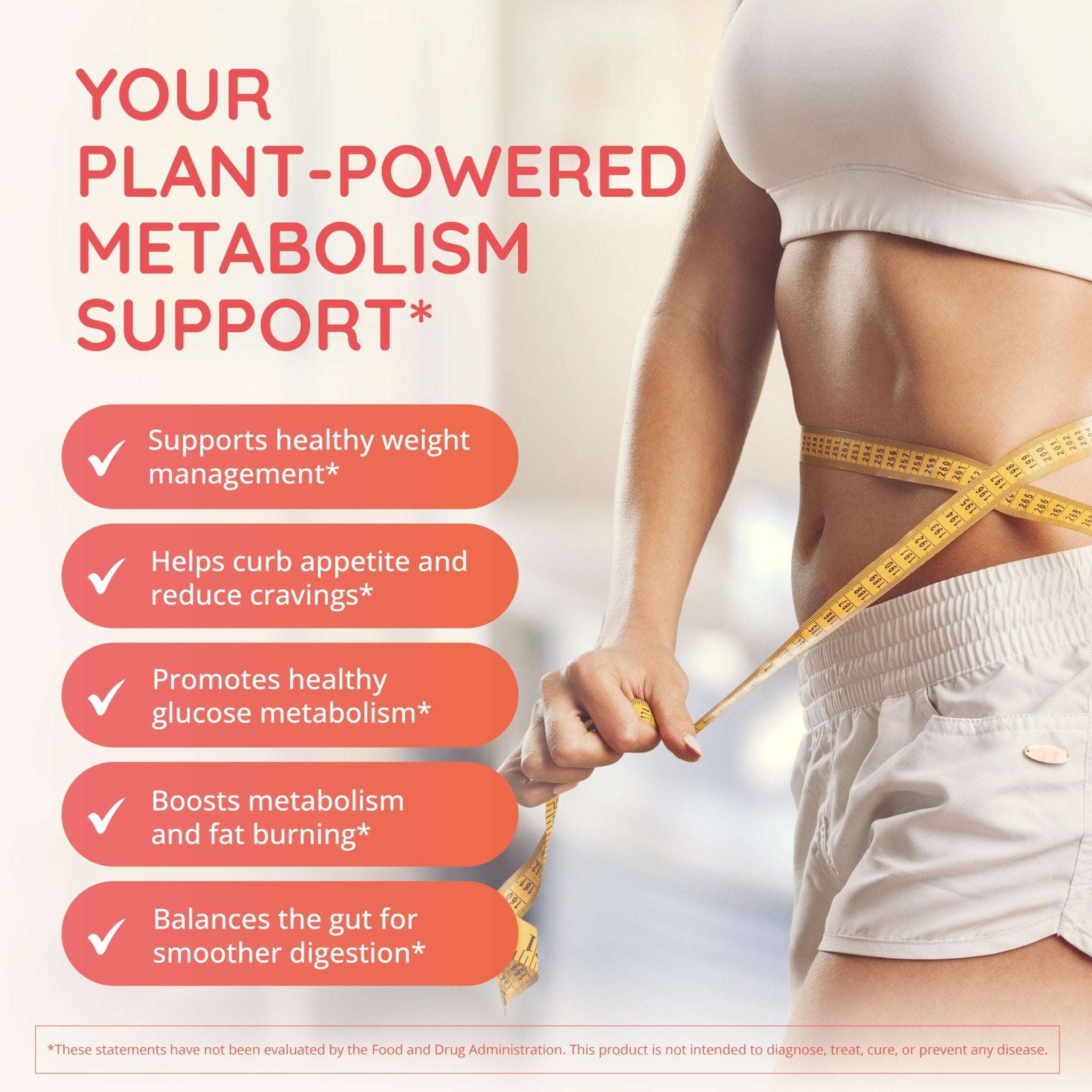 Happy Healthy Hippie GLP-1 Supplement (Metabolaid™ + Chromium) + Appetite Suppressant for Women | Metabolism Booster (AMPK) for Weight | Belly Fat Burner | Hunger & Cravings Control - 30 Vegan Caps - TrustMedUSA