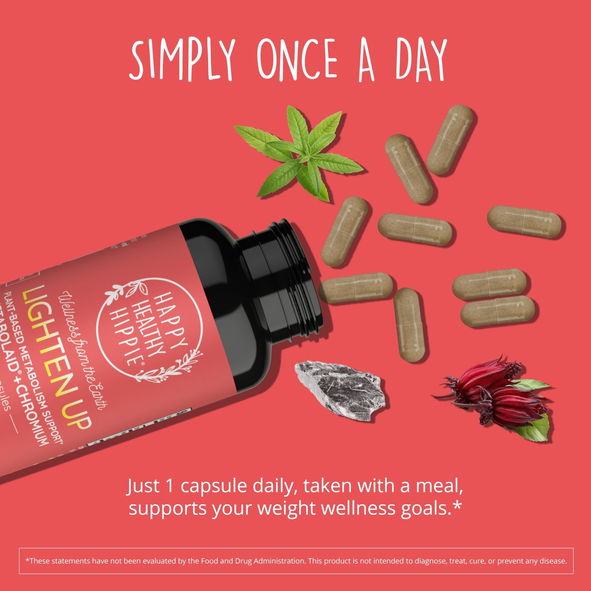 Happy Healthy Hippie GLP-1 Supplement (Metabolaid™ + Chromium) + Appetite Suppressant for Women | Metabolism Booster (AMPK) for Weight | Belly Fat Burner | Hunger & Cravings Control - 30 Vegan Caps - TrustMedUSA