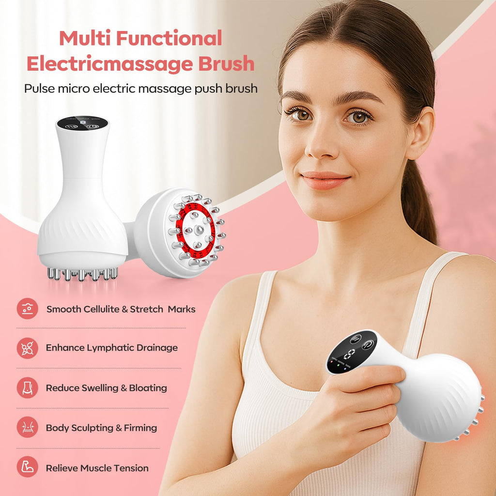 HarrFlow Lymphatic Drainage Massager & Anti Cellulite Massage Tool, Lymphatic Massager,Helps Reduce Stretch Marks & Cellulite，for Belly, Arms & Legs,Body Sculpting Machine with Heat & Vibration - Maple Wellness Supplements