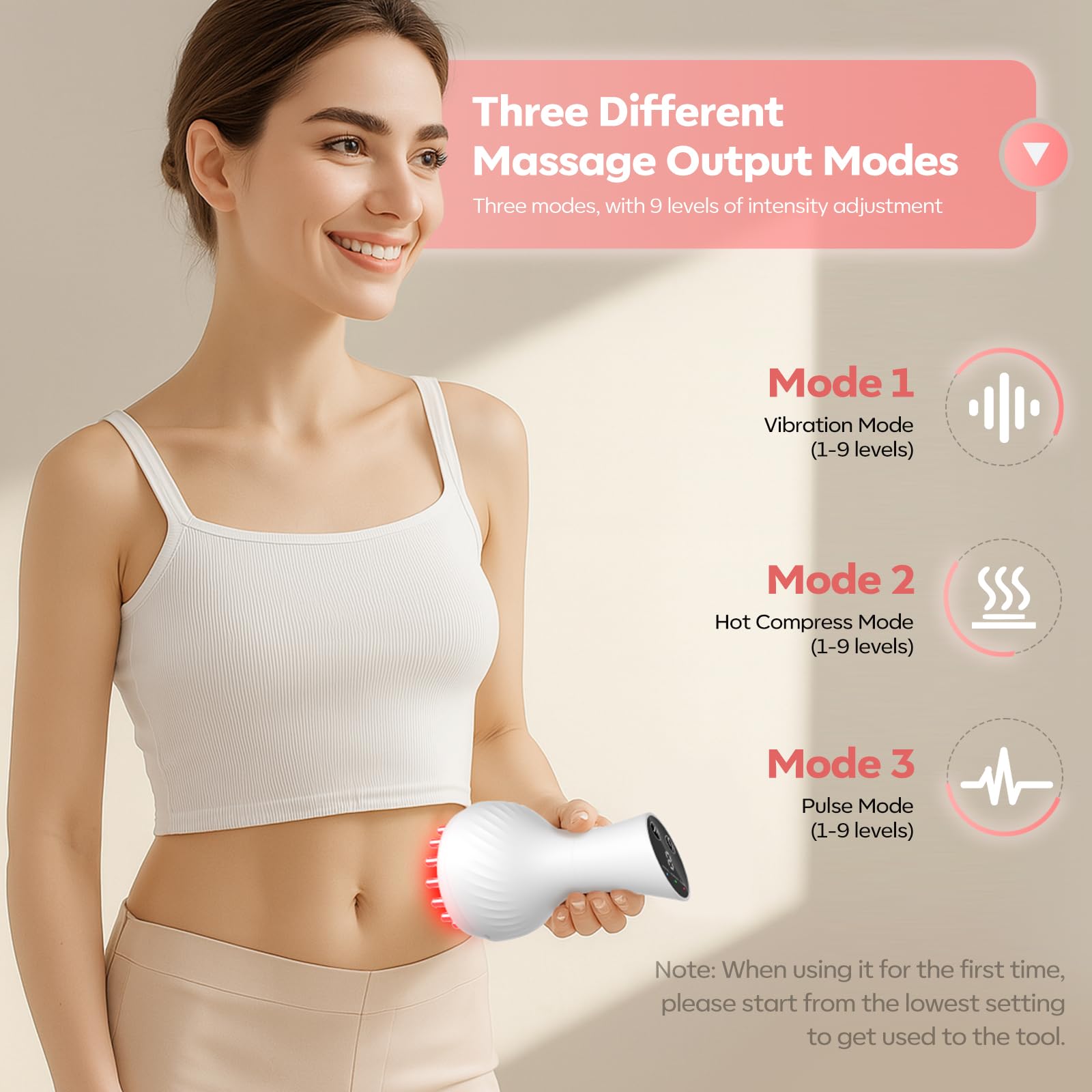 HarrFlow Lymphatic Drainage Massager & Anti Cellulite Massage Tool, Lymphatic Massager,Helps Reduce Stretch Marks & Cellulite，for Belly, Arms & Legs,Body Sculpting Machine with Heat & Vibration - Maple Wellness Supplements