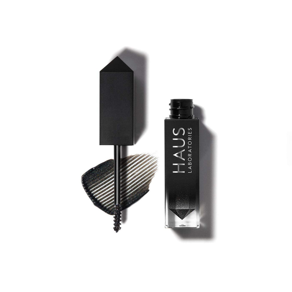 HAUS LABORATORIES By Lady Gaga: RISQUÉ BROW & LASH SPARKLE TOPPER, Brow Gel & Mascara in Black Sparkle, Long Lasting & Buildable Eye Makeup, Vegan & Cruelty-Free, 0.10 Fl. Oz - TrustMedUSA