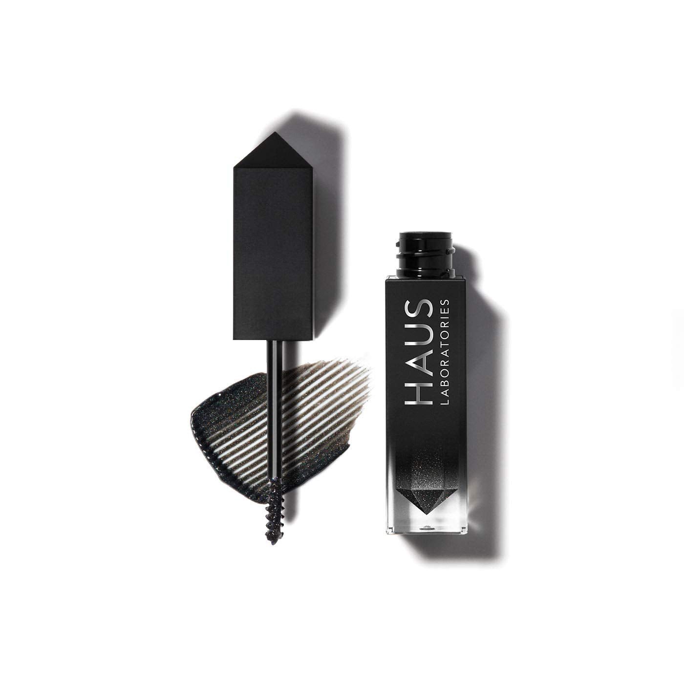 HAUS LABORATORIES By Lady Gaga: RISQUÉ BROW & LASH SPARKLE TOPPER, Brow Gel & Mascara in Black Sparkle, Long Lasting & Buildable Eye Makeup, Vegan & Cruelty-Free, 0.10 Fl. Oz - TrustMedUSA