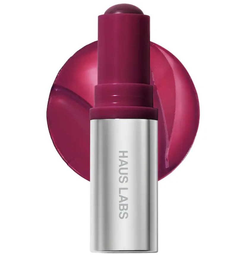HAUS LABS BY LADY GAGA Color Fuse Lip + Cheek Blush Balm Stick in Glassy Acai & ENTEL Aloe Vera Sheet Masque (BONUS) - TrustMedUSA