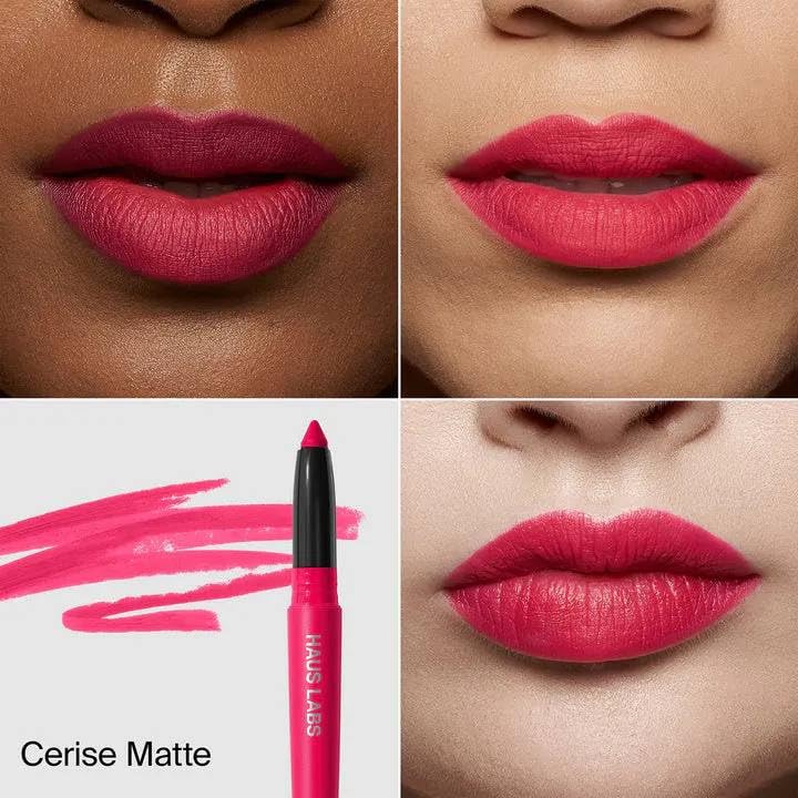 HAUS LABS BY LADY GAGA Le Monster Lip Crayon Cerise Matte & ENTEL Aloe vera Sheet Masque (BONUS) - TrustMedUSA