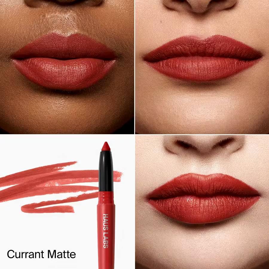 HAUS LABS BY LADY GAGA Le Monster Lip Crayon - Currant Matte & ENTEL Aloe vera Sheet Masque (BONUS) - TrustMedUSA