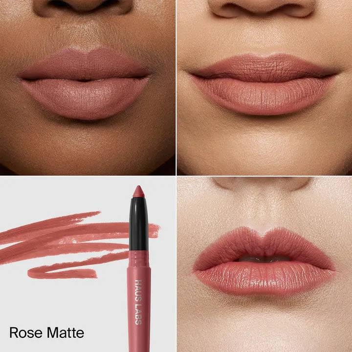 HAUS LABS BY LADY GAGA Le Monster Lip Crayon Rose Matte & ENTEL Aloe vera Sheet Masque (BONUS) - TrustMedUSA
