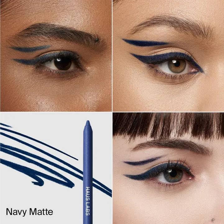 HAUS LABS BY LADY GAGA Optic Intensity Eco Eyeliner - Navy Matte + Complimentary Sheet Face Masque - TrustMedUSA