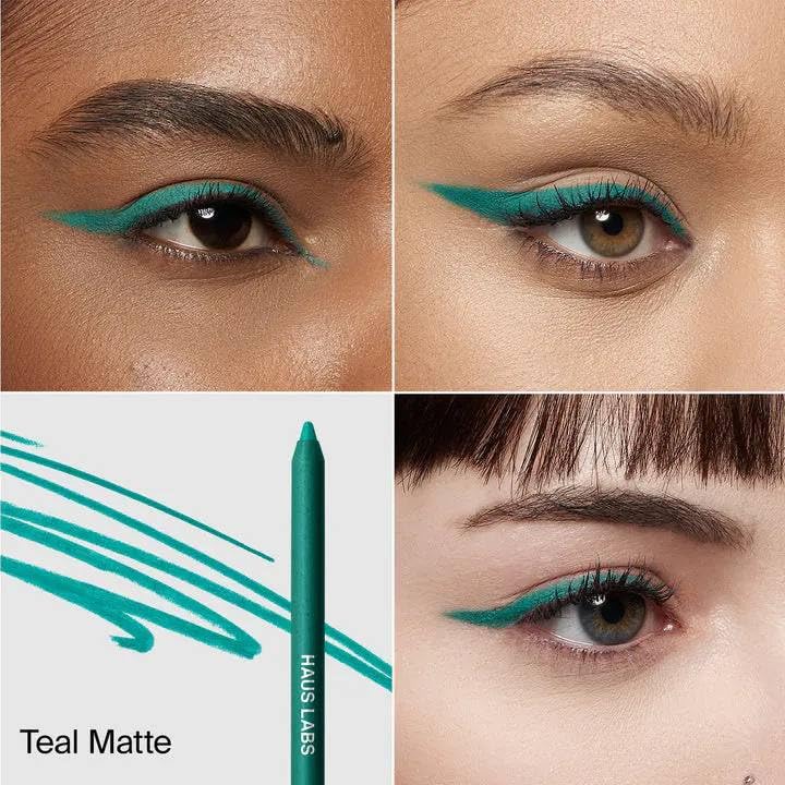 HAUS LABS BY LADY GAGA Optic Intensity Eco Eyeliner - Teal Matte + Complimentary Sheet Face Masque - TrustMedUSA
