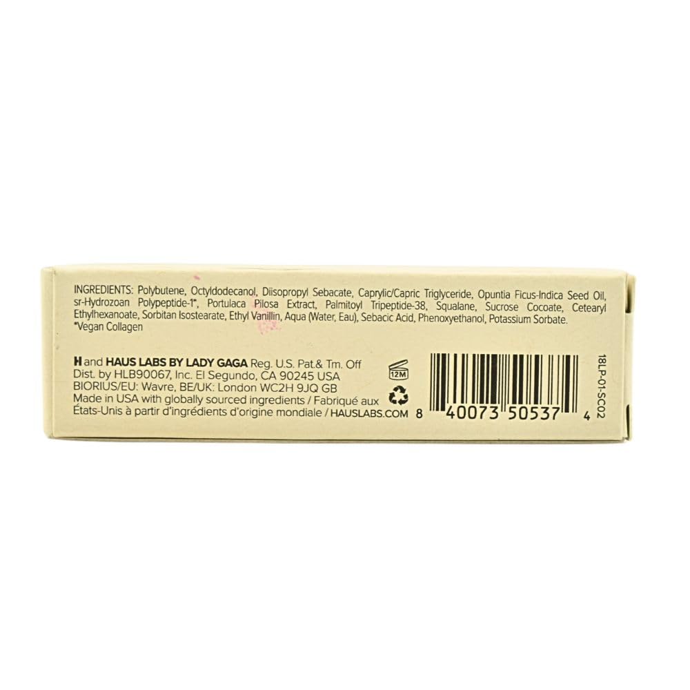 HAUS LABS BY LADY GAGA PhD Hybrid Hydrating Tinted Lip Oil Neutral Clear, Clean Vegan Lip Gloss Balm, Non-Sticky Shine, Moisturizing, 0.25 oz - TrustMedUSA