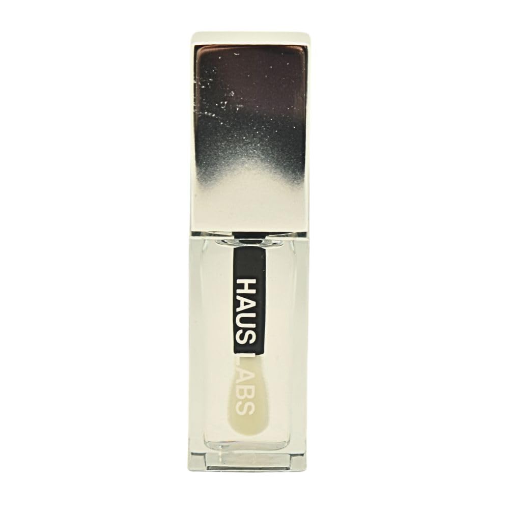 HAUS LABS BY LADY GAGA PhD Hybrid Hydrating Tinted Lip Oil Neutral Clear, Clean Vegan Lip Gloss Balm, Non-Sticky Shine, Moisturizing, 0.25 oz - TrustMedUSA
