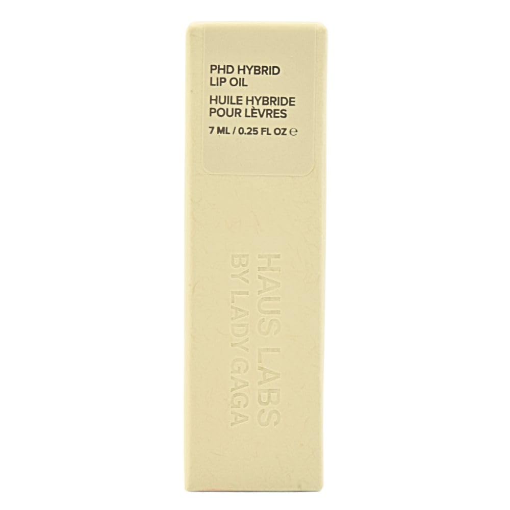 HAUS LABS BY LADY GAGA PhD Hybrid Hydrating Tinted Lip Oil Neutral Clear, Clean Vegan Lip Gloss Balm, Non-Sticky Shine, Moisturizing, 0.25 oz - TrustMedUSA