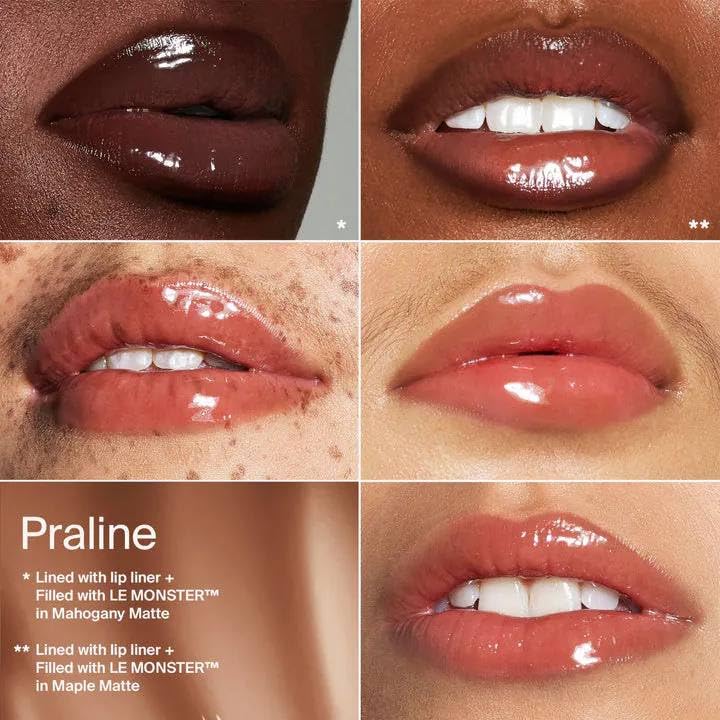 HAUS LABS BY LADY GAGA PHD HYBRID LIP GLAZE - Praline (Neutral Deep Beige) + ENTEL Aloe vera Sheet Masque (BONUS) - TrustMedUSA