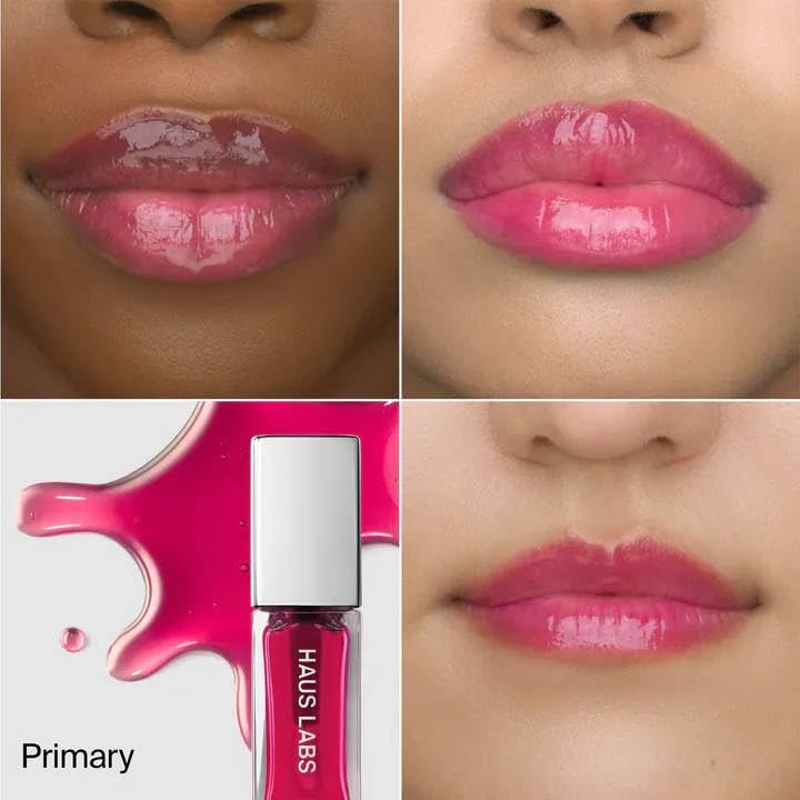 HAUS LABS BY LADY GAGA PhD Hybrid Lip Oil - Primary (Sheer Cherry) & ENTEL Aloe vera Sheet Masque (BONUS) - TrustMedUSA
