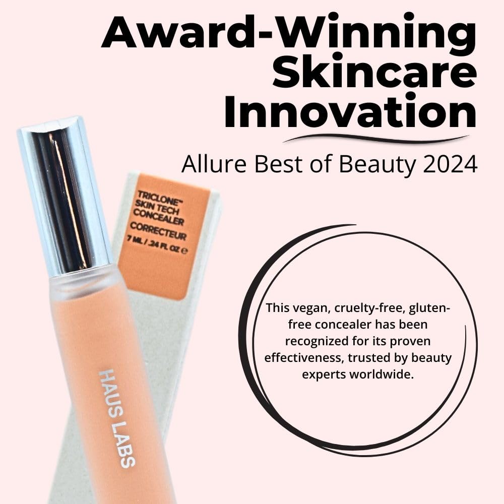 HAUS LABS BY LADY GAGA Triclone Skin Tech Hydrating + De-puffing Concealer with Fermented Arnica 22 Light Medium Peach - TrustMedUSA