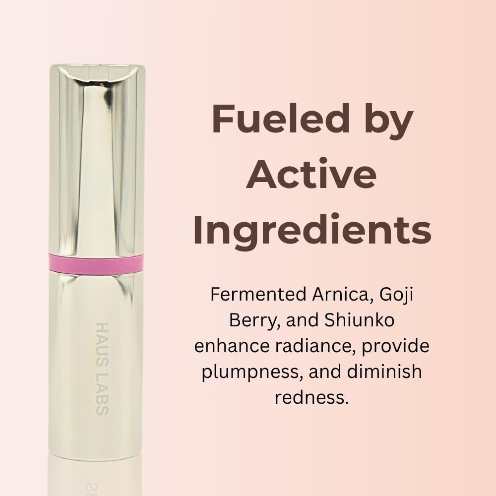Haus Labs Color Fuse Longwear Hydrating Glassy Lip + Cheek Blush Balm Stick - Glassy Lilac - TrustMedUSA
