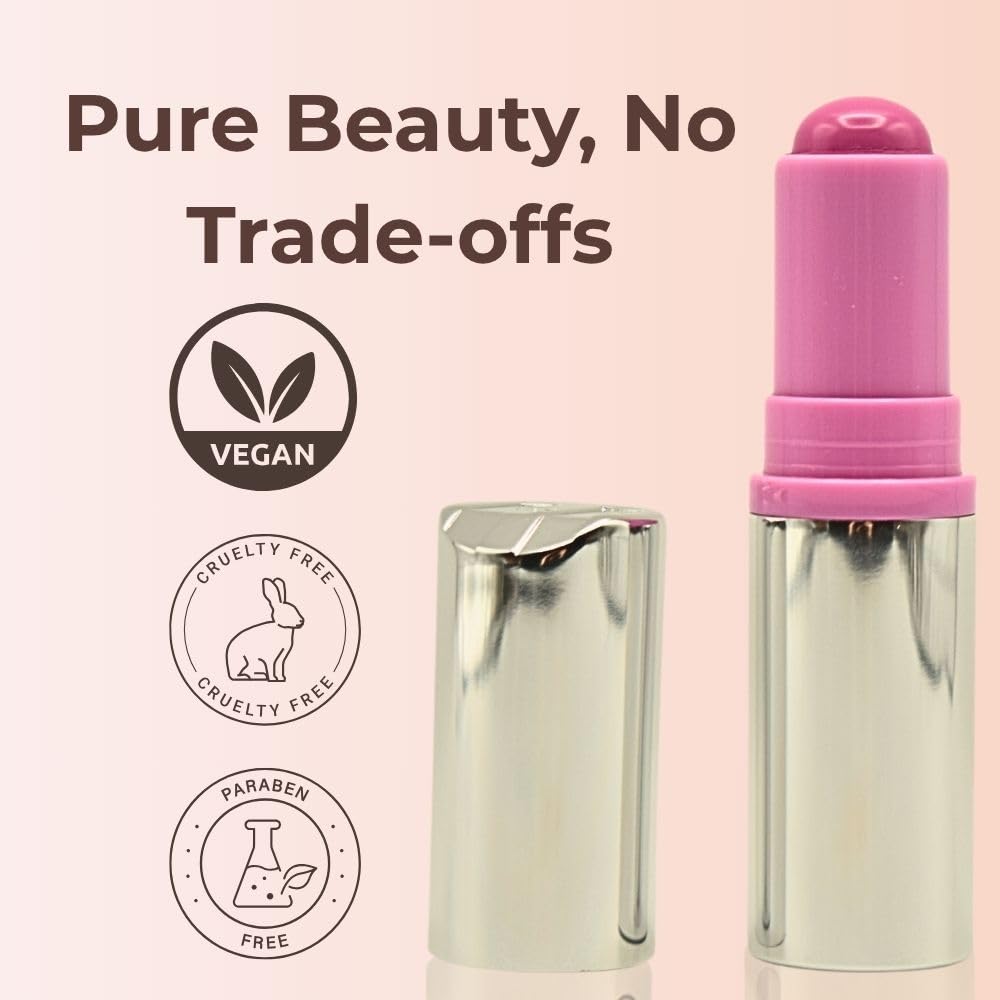 Haus Labs Color Fuse Longwear Hydrating Glassy Lip + Cheek Blush Balm Stick - Glassy Lilac - TrustMedUSA