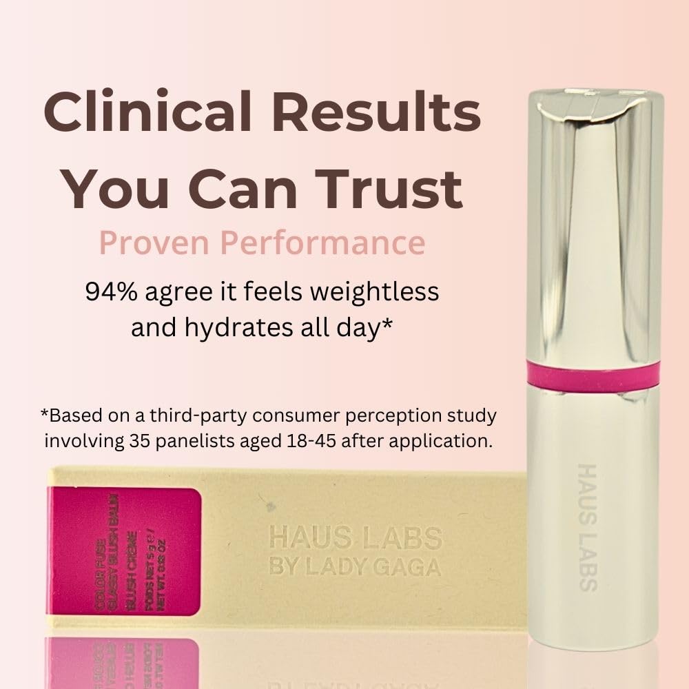 Haus Labs Color Fuse Longwear Hydrating Glassy Lip + Cheek Blush Balm Stick - Glassy Pitaya - TrustMedUSA