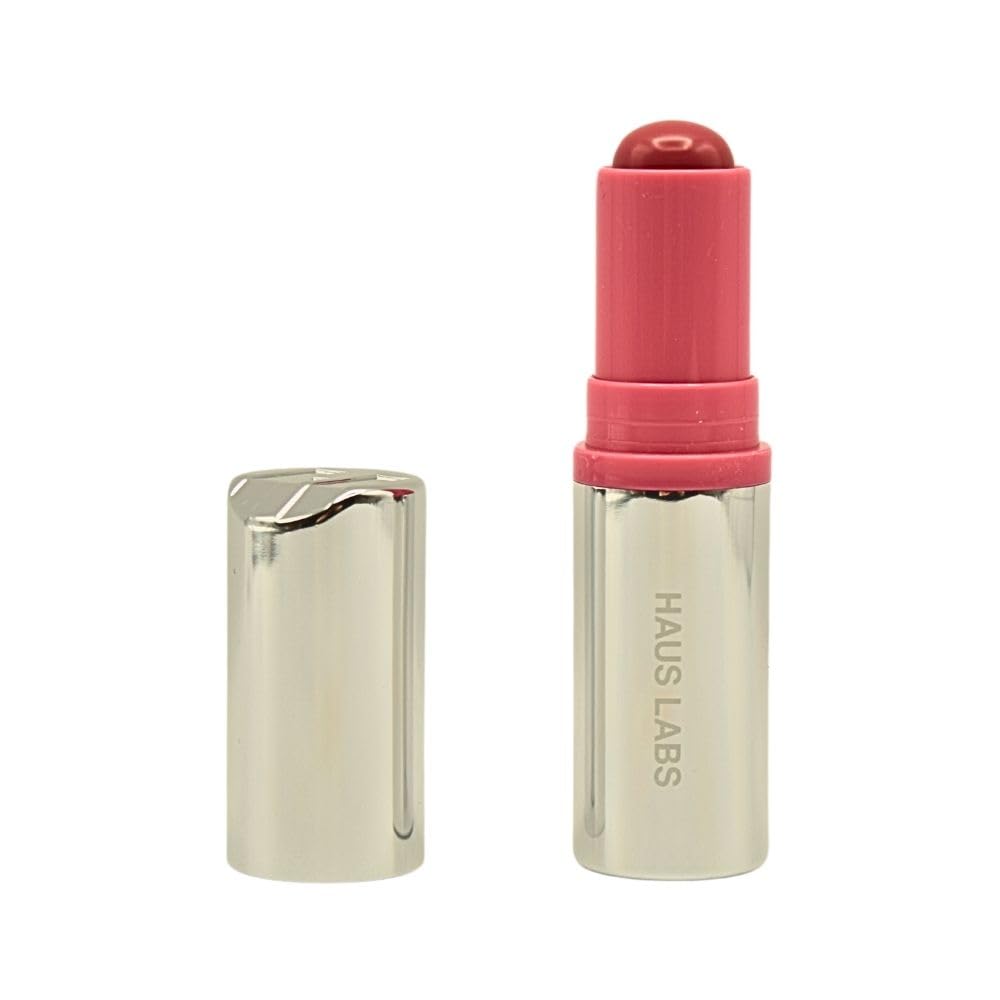 Haus Labs Color Fuse Longwear Hydrating Glassy Lip + Cheek Blush Balm Stick - Glassy Rosette - TrustMedUSA